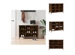 Vidaxl Portascarpe In Rovere Affumicato 100X35X70 Cm In Legno - Portascarpe E Armadietti