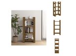 Vidaxl Scaffale/Divisorio Per Camera Marrone Miele 60X35X125Cm In Legno Di Pino Massiccio - Librerie & Librerie
