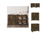 Vidaxl Credenze 2 Pz. Rovere Fumé 70X41X75 Cm Materiale A Base Di Legno - Credenze