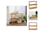 Vidaxl Scaffale Pieghevole A 3 Ripiani Marrone 70X31X63 Cm In Legno Massiccio Di Acacia - Librerie E Scaffalature