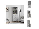 Vidaxl Credenza Grigio Cemento 69,5X34X180 Cm Materiale Legno - Credenze