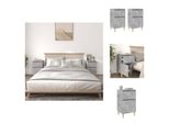 Vidaxl Comodini 2 Pz. Grigio Cemento 40X35X70 Cm - Comodini