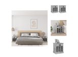 Vidaxl Comodini 2 Pz. Grigio Cemento 43X36X50 Cm - Comodini