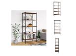 Vidaxl Scaffale A 5 Ripiani Nero E Naturale 80X40X163 Cm - Librerie E Scaffali