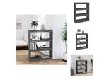 Vidaxl Libreria Divisoria Grigia 80X30X103,5 Cm In Legno Di Pino Massiccio - Librerie & Librerie