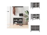 Vidaxl Portascarpe Grigio Sonoma 69X35X50 Cm Materiale A Base Di Legno - Portascarpe E Armadietti