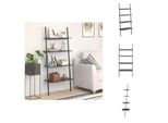 Vidaxl Scaffale A Scala Con 4 Ripiani Nero 64X34X150,5 Cm - Librerie E Scaffali