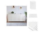 Vidaxl Ante Dell'armadio A Persiana 4 Pezzi Bianco 99,3X59,4 Cm In Legno Massiccio - Ante Dell'armadio