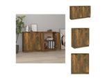 Vidaxl Credenze 2 Pz. Rovere Affumicato 60X30X70 Cm Materiale A Base Di Legno - Credenze
