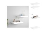 Vidaxl Mensole Galleggianti 2 Pz. Bianco 40X23X3,8 Cm Mdf - Mensole A Muro