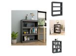 Vidaxl Libreria/Divisorio Grigio 100X30X103 Cm In Legno Di Pino Massiccio - Librerie E Scaffalature
