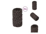 Vidaxl Corda Da Barca Nera 2 Mm 25 M In Polipropilene - Corde