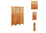 Vidaxl Divisorio Per Ambienti In 3 Parti 121X2X170 Cm In Legno Massiccio Di Acacia - Divisorio Per Ambienti