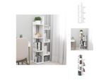 Vvidaxl Libreria Bianca 48X25,5X140 Cm Materiale A Base Di Legno - Librerie E Librerie