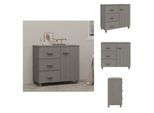 Vidaxl Credenza Hamar Grigio Chiaro 90X40X80 Cm Pino Massiccio - Credenze
