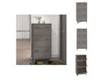 Vidaxl Scarpiera Hamar Grigio Chiaro 59,5X35X117 Cm In Legno Di Pino Massiccio - Scarpiere E Armadietti