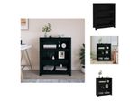 Vidaxl Libreria Nera 80X35X97 Cm In Legno Di Pino Massiccio - Librerie E Scaffali
