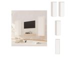 Vidaxl Armadi A Muro 2 Pz. Bianco 30X30X100 Cm In Legno Di Pino Massiccio - Mensole A Muro