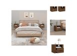Vidaxl Comodini Da Parete 2 Pz. Aspetto Rovere Marrone 50X36X40 Cm - Comodini