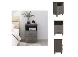 Vidaxl Comodino Hamar Grigio Chiaro 40X35X62 Cm Pino Massiccio - Comodini