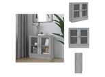 Vidaxl Vetrina Grigio Sonoma 82,5X30,5X80 Cm Materiale A Base Di Legno - Librerie E Scaffali