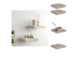 Vidaxl Mensole Da Parete Galleggianti 2 Pz. Mdf Color Rovere 23X23,5X3,8Cm - Mensole Da Parete
