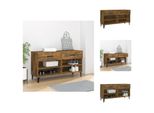 Vidaxl Scarpiera In Rovere Fumé 102X35X55 Cm Materiale A Base Di Legno - Scarpiere E Armadietti