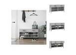 Vidaxl Panca Per Scarpe In Cemento Grigio 102X35X55 Cm Materiale A Base Di Legno - Scarpiere E Armadietti