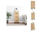 Vidaxl Credenza Rovere Sonoma 34,5X34X90 Cm Materiale A Base Di Legno - Credenze