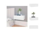 Vidaxl Comodino Sospeso Bianco 40X30X15 Cm Materiale Legno - Comodini