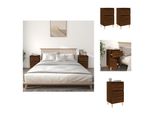 Vidaxl Comodini 2 Pz. Aspetto Rovere Marrone 40X35X70 Cm - Comodini