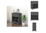 Vidaxl Credenza Grigia 70X35X80 Cm In Pino Massiccio - Credenze