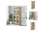 Vidaxl Vetrina Rovere Sonoma 82,5X30,5X185,5 Cm Materiale A Base Di Legno - Librerie E Scaffalature