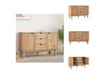 Vidaxl Credenza Otta 113,5X43X73 Cm In Legno Di Pino Massiccio - Credenze