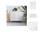 Vidaxl Armadio Ante A Persiana Design 2 Pz. Bianco 69X49,4 Cm In Legno Massiccio - Ante Armadio