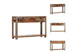 Vidaxl Consolle Con 3 Cassetti 120X30X75 Cm In Legno Massiccio - Tavolini