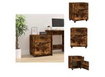 Vidaxl Cartella Mobile Con Rotelle In Rovere Fumé 45X38X54 Cm - Cartelle Di Archiviazione