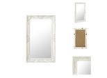Vidaxl Specchio Da Parete In Stile Barocco 50X80 Cm Bianco - Specchio