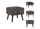Vidaxl Comodino Grigio 40 X 35 X 40 Velluto - Comodini