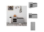 Vidaxl Panca Per Scarpe In Cemento Grigio 94,5X31X57 Cm Materiale A Base Di Legno - Scarpiere E Armadietti