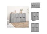 Vidaxl Credenze 2 Pz. Grigio Sonoma 60X30X70 Cm Materiale A Base Di Legno - Credenze