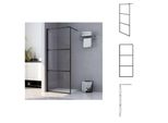 Vidaxl Schermo Doccia Per Cabine Doccia Esg Vetro Chiaro Nero 80X195 Cm - Schermi Doccia