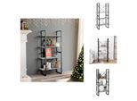 Vidaxl Libreria 4 Scomparti Grigio Cemento 80X30X140 Cm Materiale Legno - Librerie & Librerie