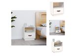 Vidaxl Comodino Bianco 40X34X45 Cm In Legno Di Pino Massiccio - Comodini