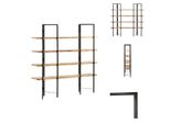 Vidaxl Libreria A 4 Ripiani 160X35X160 Cm In Legno Massiccio Di Mango - Librerie E Scaffali