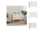 Vidaxl Mobile Console Bianco 90X40X78 Cm Pino Massiccio - Credenze