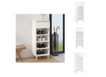 Vidaxl Scarpiera Bianca Lucida 40X36X105 Cm In Legno - Portascarpe E Armadietti