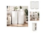 Vidaxl Credenze 2 Pz. Bianco 31,5X34X75 Cm Pino Massiccio - Credenze