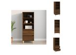 Vidaxl Credenza Marrone Effetto Rovere 40X36X110 Cm Materiale Legno - Credenze