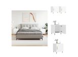 Vidaxl Comodini 2 Pz. Bianco 40X40X50 Cm Materiale A Base Di Legno - Comodini